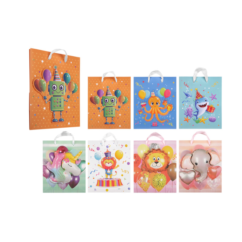 Torebka prezentowa 3D LITTLE ANIMALS M 180 × 220 × 100 mm