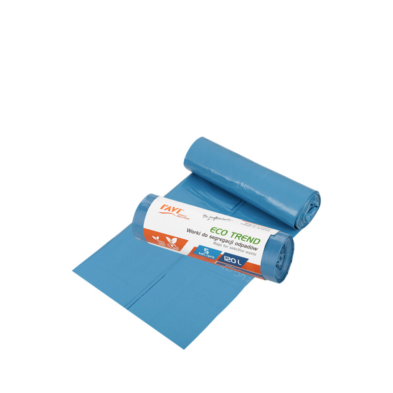 Worki Eco Trend 120 l, 5 szt. papier (niebieskie)