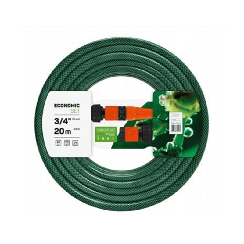 Zestaw Zraszający Economic /wąż ogrodowy Economic 3/4" 20 mb + końcówki/ 10-102