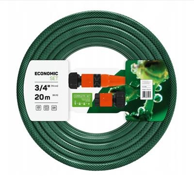 Zestaw Zraszający Economic /wąż ogrodowy Economic 3/4" 20 mb + końcówki/ 10-102