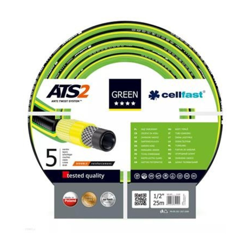 Wąż ogrodowy green ats 1/2" 25 mb 15-100