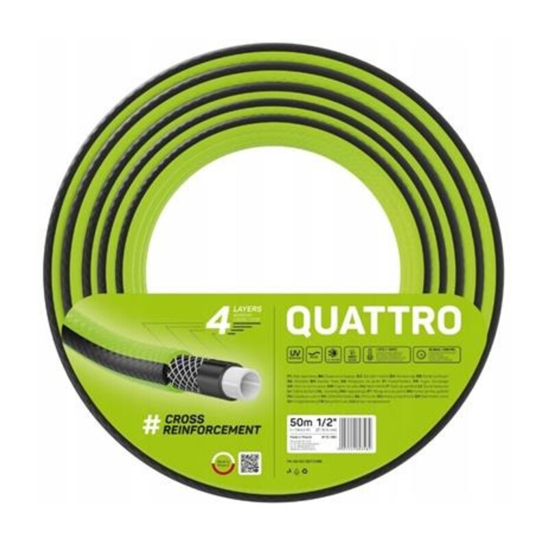 Wąż ogrodowy 4 warstwowy quattro 1/2" 50mb 10-063