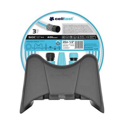 Zestaw basic wąż 1/2" 20mb+akcesoria basic_wieszak na wąż 10-450