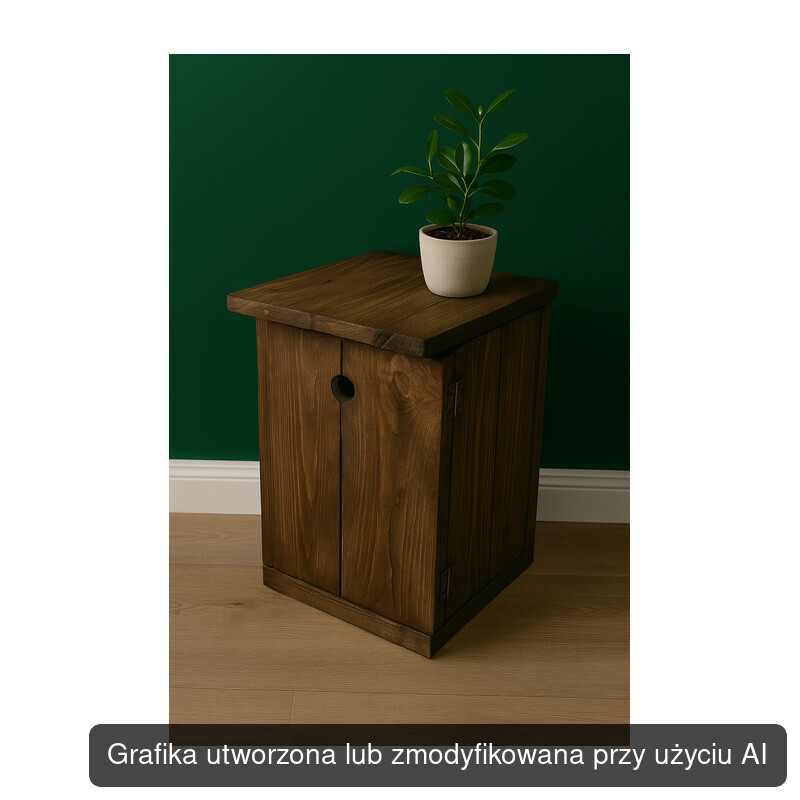 Drewniany karmnik dla ptaków / budka lęgowa
