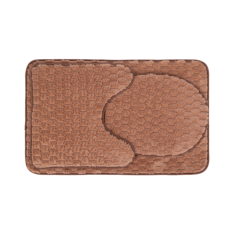 Komplet dywaników łazienkowych ANDORA 50 × 80 / 45 × 45 / 45 × 36 cm – 3 elementy, brązowy