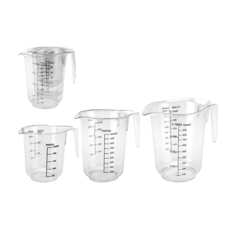 Dzbanek z miarką zestaw 3 szt. (0, 25 l, 0, 5 l, 1 l) art.