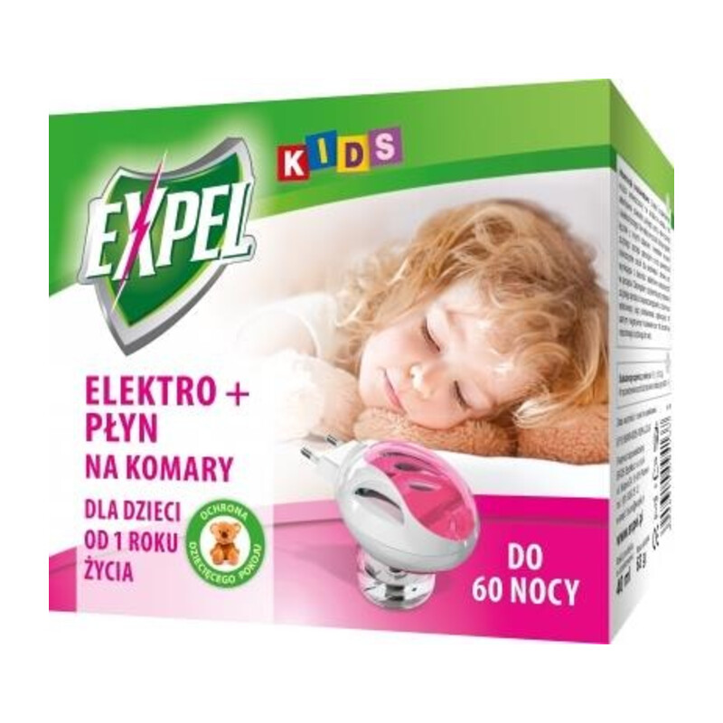 Expel Kids-elektro + płyn na komary 60 nocy
