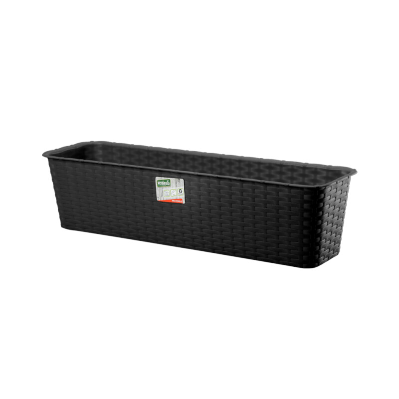Doniczka balkonowa Rattan 60 cm – kolor antracytowy
