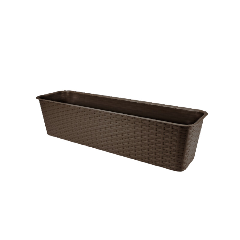 Doniczka balkonowa Rattan 60 cm – kolor brązowy
