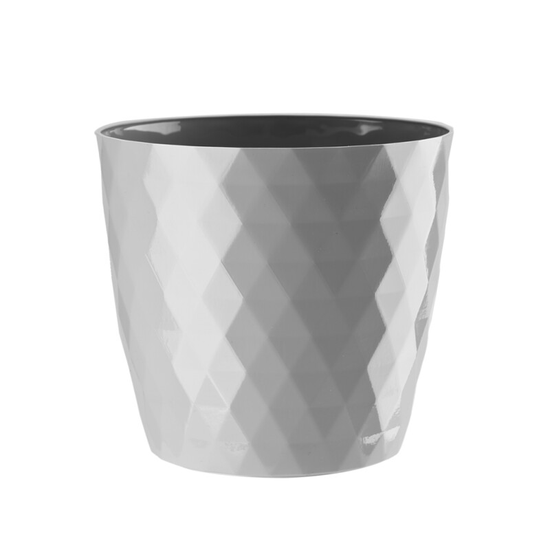 Doniczka Cristal 14 cm – kolor szary