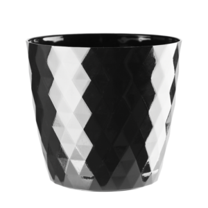 Doniczka Cristal 18 cm – kolor czarny