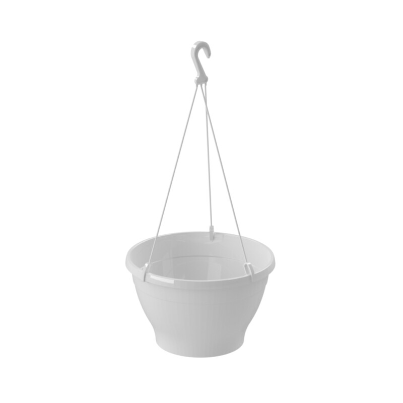 Doniczka wisząca Melrose 26 cm – kolor biały