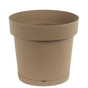 Doniczka z podstawką Melrose Glamour 20 cm – kolor efekt drewna