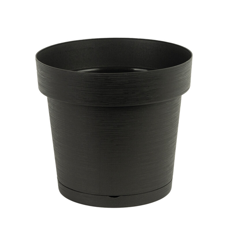 Doniczka z podstawką Melrose Glamour 40 cm – kolor antracytowy