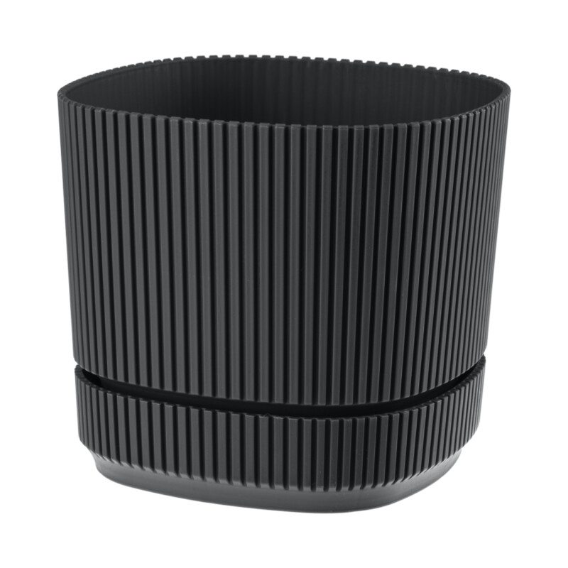 Doniczka Pera 17 cm – kolor antracytowy