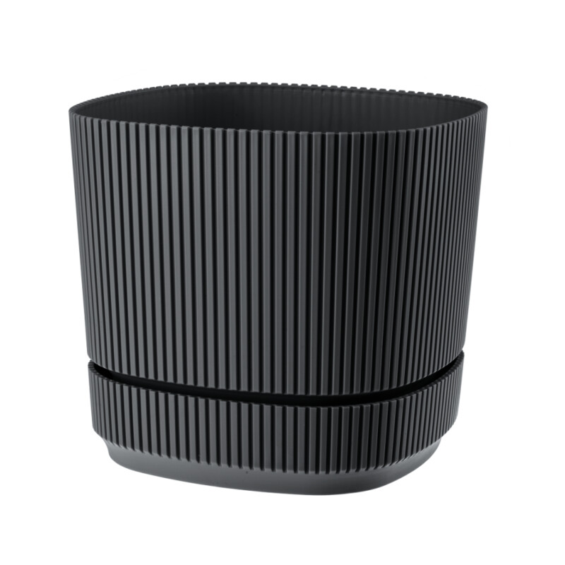 Doniczka Pera 21 cm – kolor antracytowy