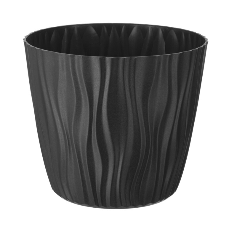 Doniczka Sahara 22 cm – kolor antracytowy