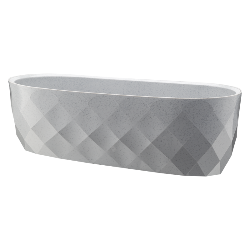 Osłonka owalna Karo 47 cm – kolor szary