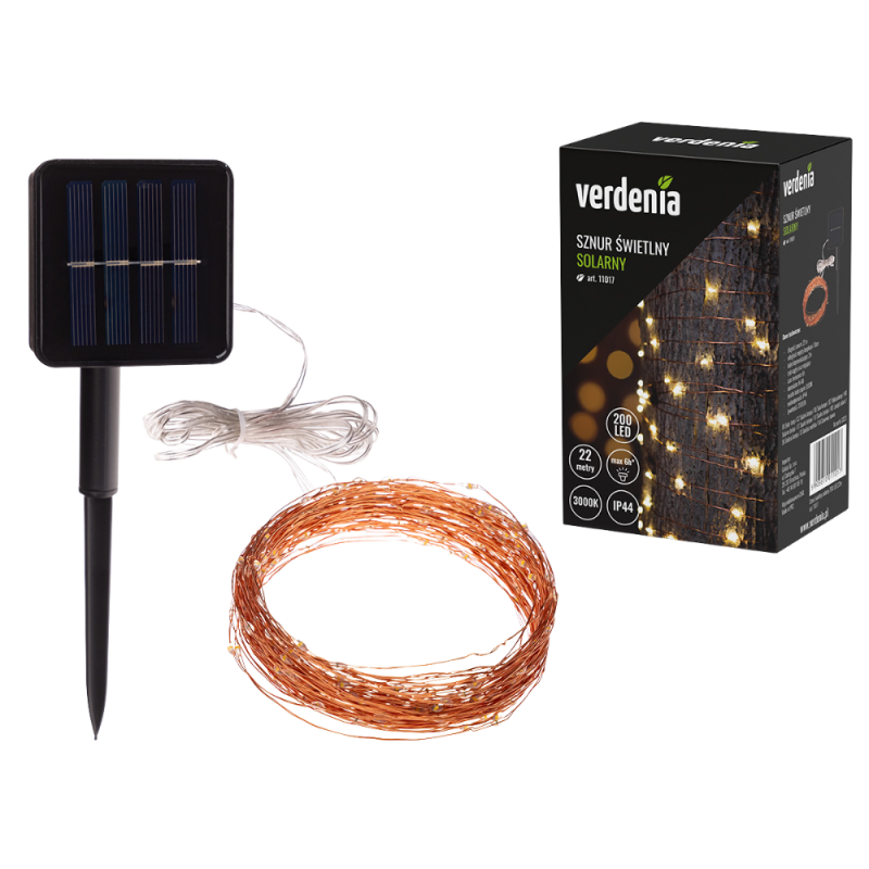 Solarny sznur świetlny 200 LED 22 m