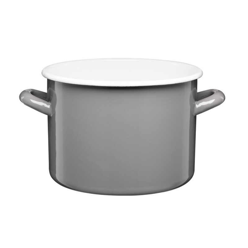 Garnek emaliowany gładki GORDON 20 cm / 4,4 l szary