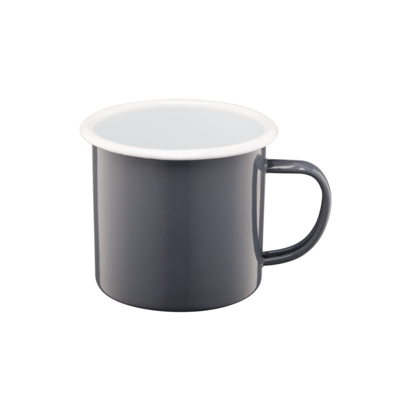 Kubek emaliowany ROBERTO 9 cm / 0,5 l szary