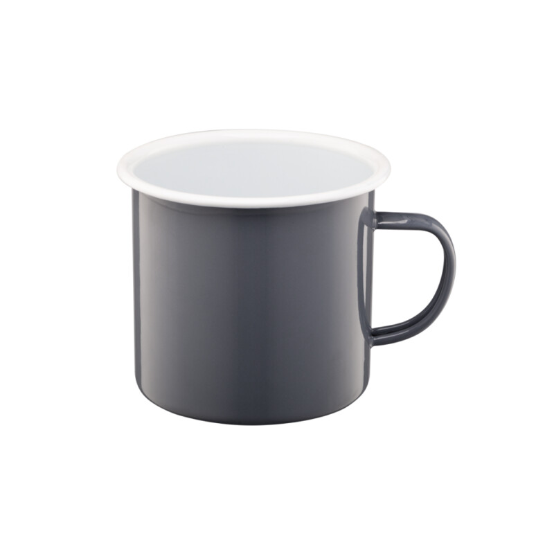 Kubek emaliowany ROBERTO 10 cm / 0,75 l szary