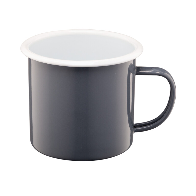 Kubek emaliowany ROBERTO 12 cm / 1,2 l szary