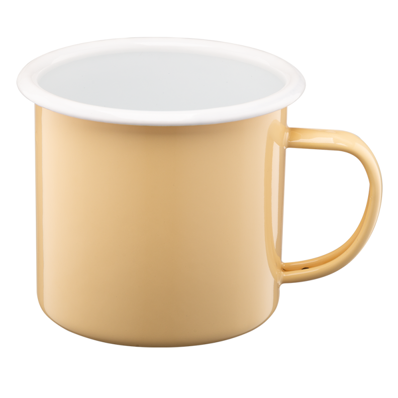 Kubek emaliowany ROBERTO 12 cm / 1,2 l żółty