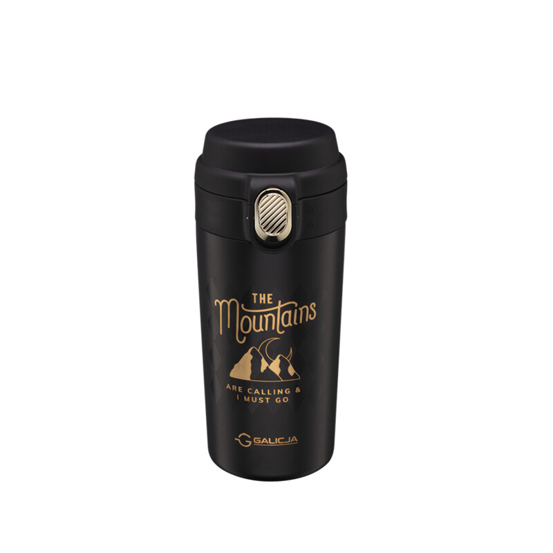 Kubek termiczny MOUNTAINS 350 ml czarny