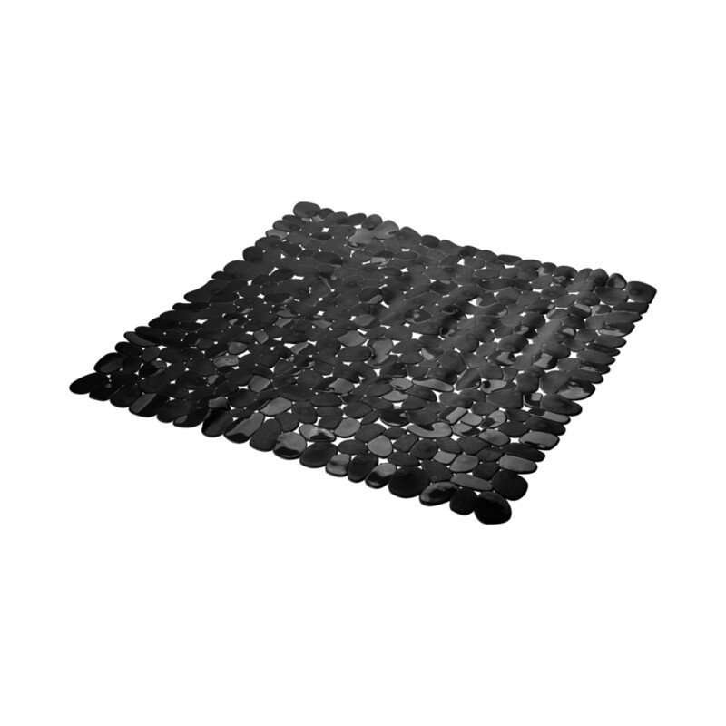 Mata łazienkowa PEBBLE 53 × 53 cm czarny