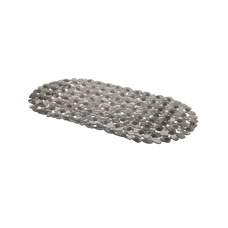 Mata łazienkowa PEBBLE 35 × 68 cm szary transparent