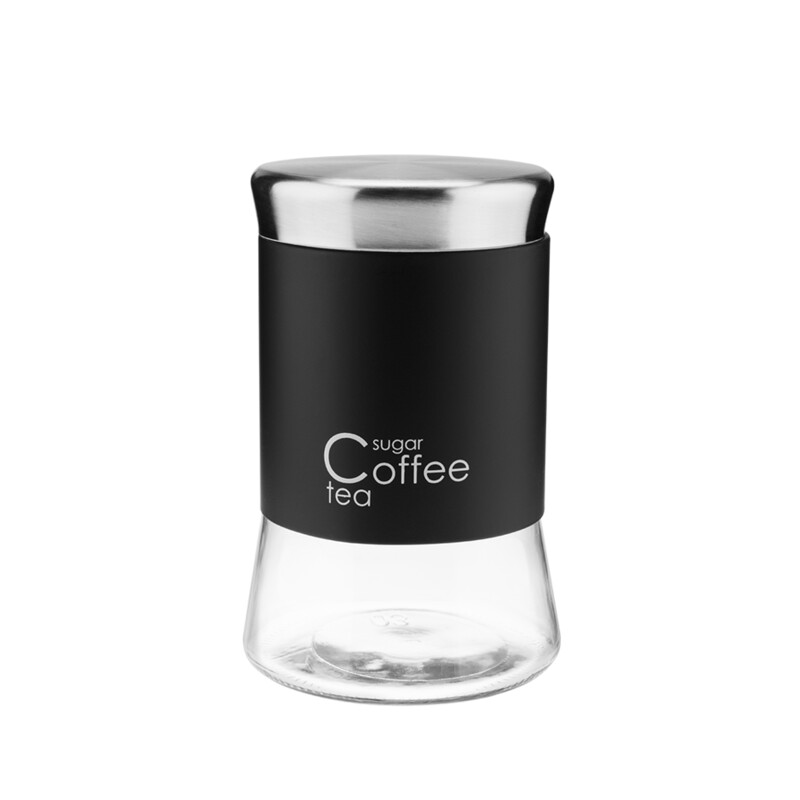 Pojemnik szklany GRENO 1000 ml czarny