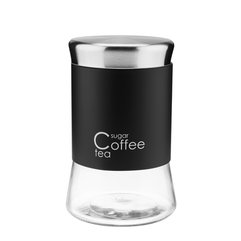 Pojemnik szklany GRENO 1000 ml czarny
