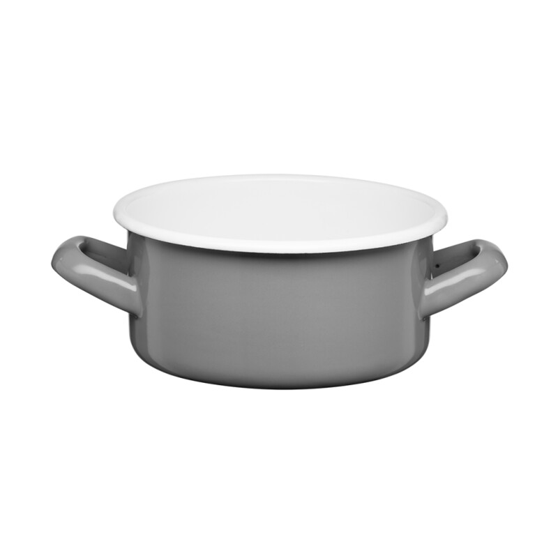 Rondel emaliowany gładki GORDON 14 cm / 1 l szary