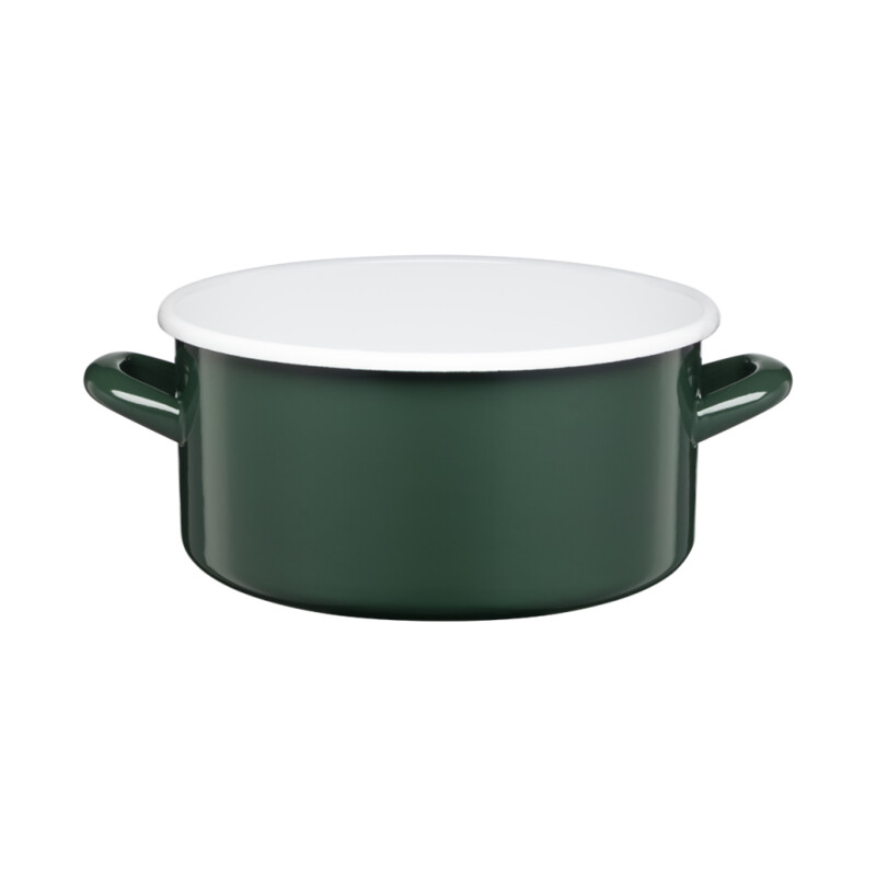Rondel emaliowany gładki GORDON 22 cm / 4 l zielony