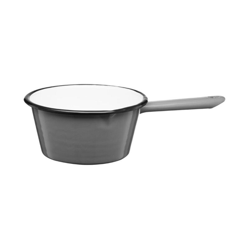 Rondel emaliowany z rączką GORDON 14 cm / 0,6 l szary