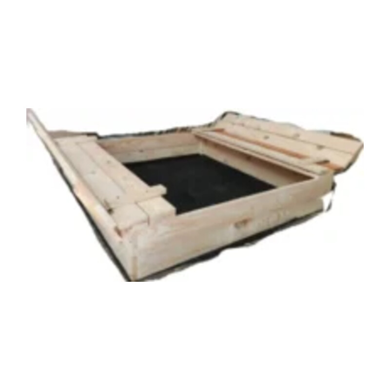 Piaskownica drewniana PREMIUM z ławką 120 × 120 × 20 cm+ gratis