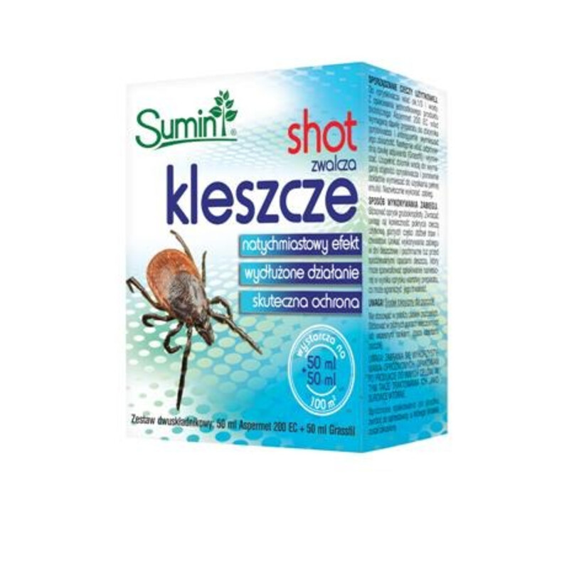 Shot 2 × 100 ml koncentrat do zwalczania kleszczy i komarów w ogrodzie
