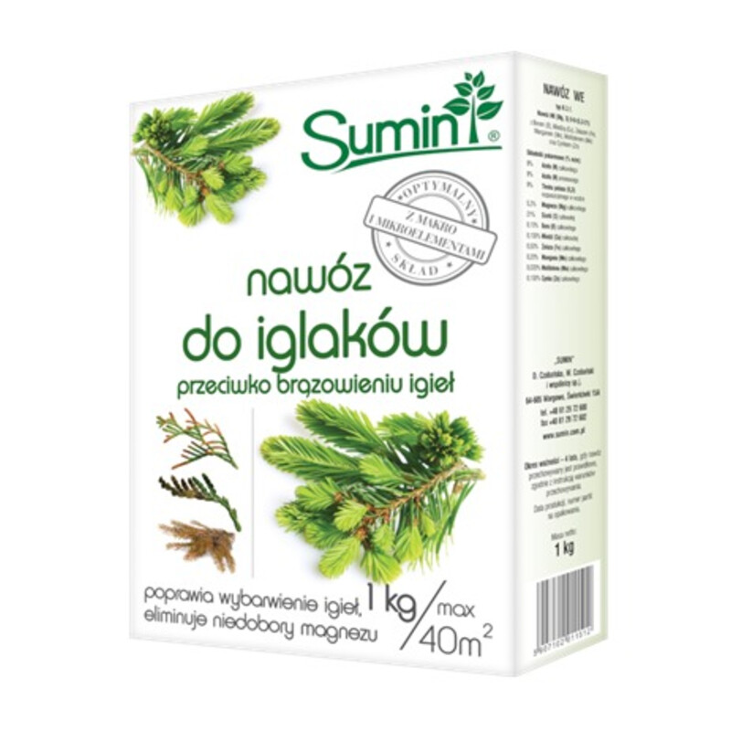 Nawóz do iglaków przeciwko brązowieniu igieł 1 kg optymalny skład