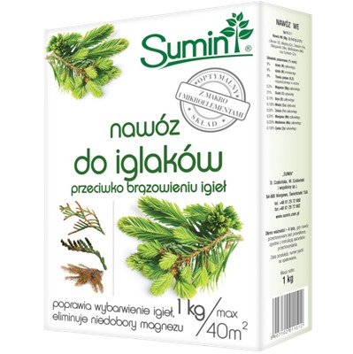Nawóz do iglaków przeciwko brązowieniu igieł 1 kg optymalny skład