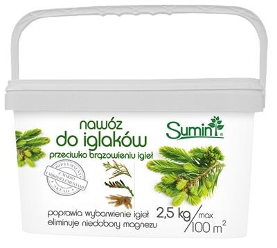 Nawóz do iglaków przeciwko brązowieniu igieł 2.5 kg optymalny skład