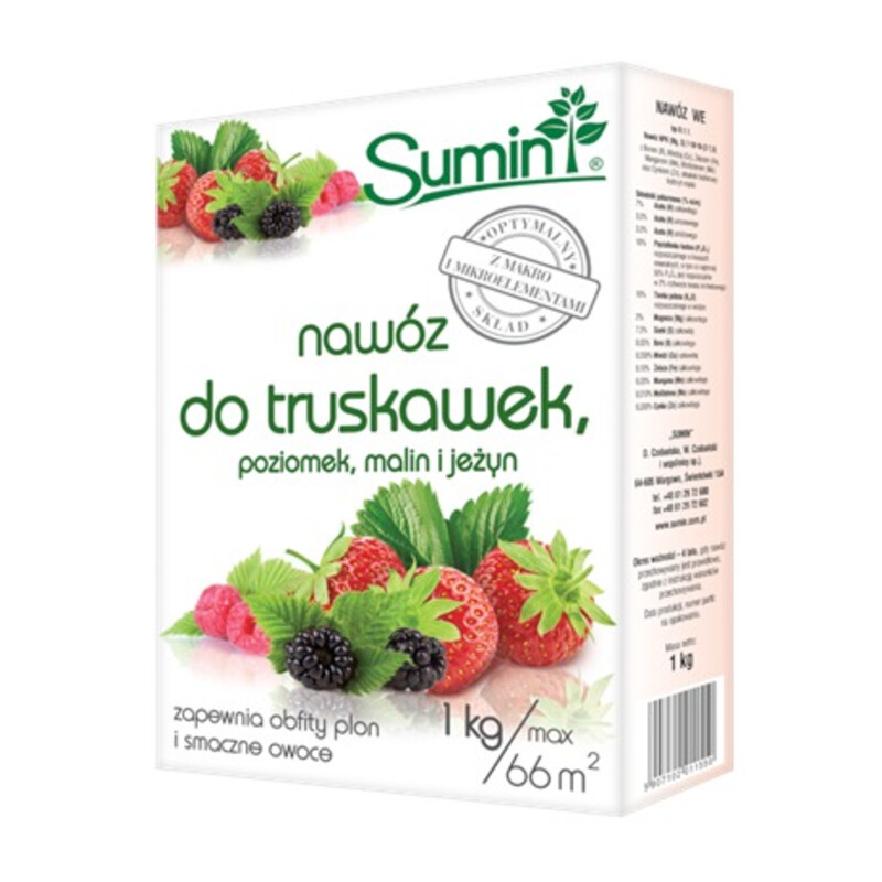 Nawóz do truskawek, poziomek, malin i jeżyn 1 kg optymalny skład