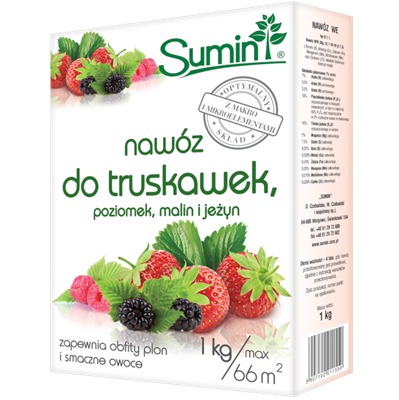 Nawóz do truskawek, poziomek, malin i jeżyn 1 kg optymalny skład