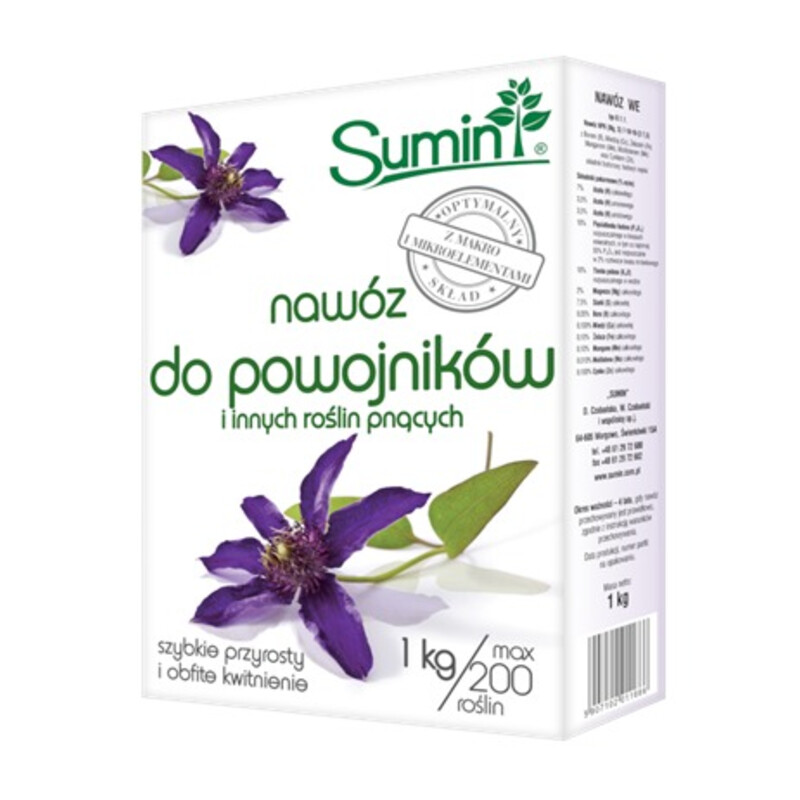 Nawóz do powojników i innych roślin pnących 1 kg optymalny skład