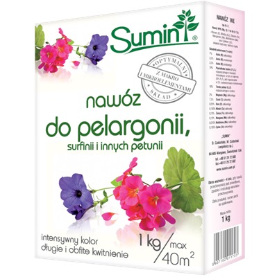 Nawóz do pelargonii, surfinii i innych petunii 1 kg optymalny skład