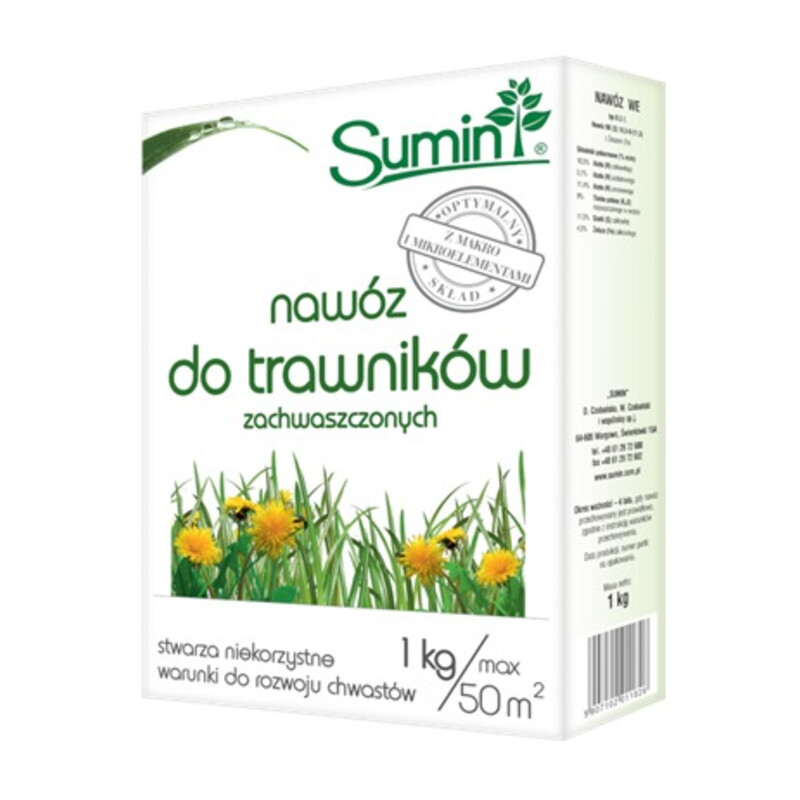 Nawóz do trawników zachwaszczonych 1 kg optymalny skład