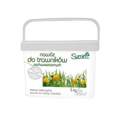 Nawóz do trawników zachwaszczonych 5 kg wiadro optymalny skład