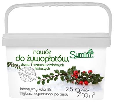 Nawóz do żywopłotów, drzew i krzewów ozdobnych liściastych 2.5 kg optymalny skład