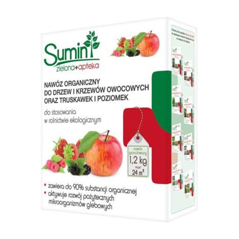 Nawóz do drzew i krzewów owocowych, truskawek i poziomek organiczny granulowany 1.2 kg