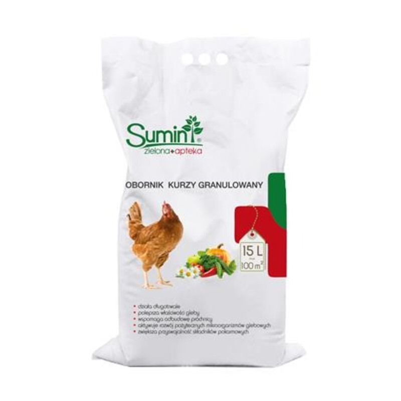 Obornik kurzy granulowany – nawóz naturalny 15 l